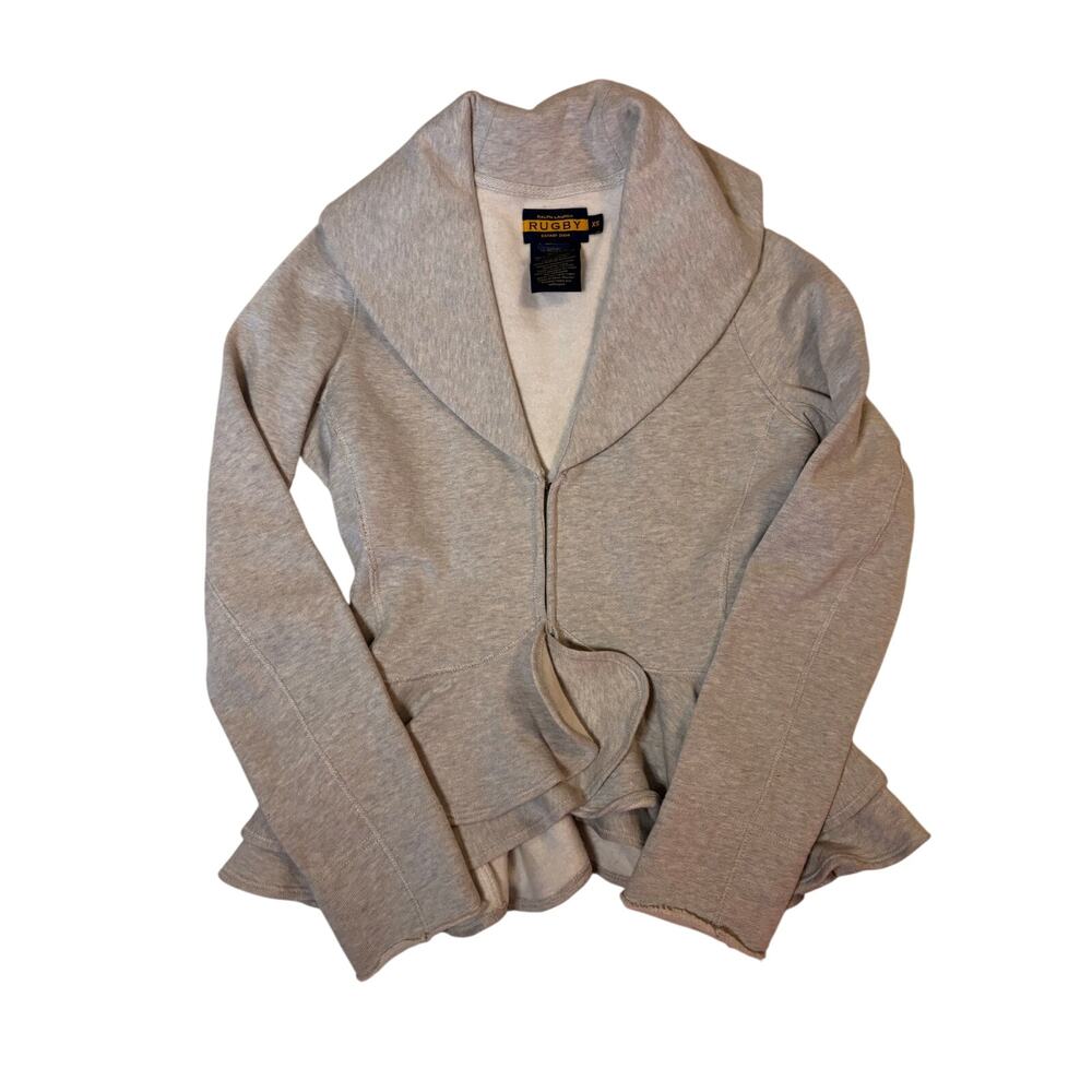 Ralph Lauren Rugby Peplum cardigan XS – Heather Gray